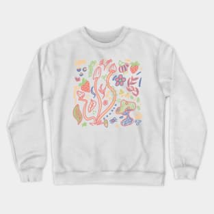 Garden friends ( plants n mushrooms n bugs ) Crewneck Sweatshirt